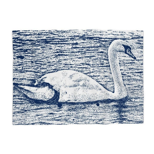 Tate Modern Swan Tea Towel - White/Navy