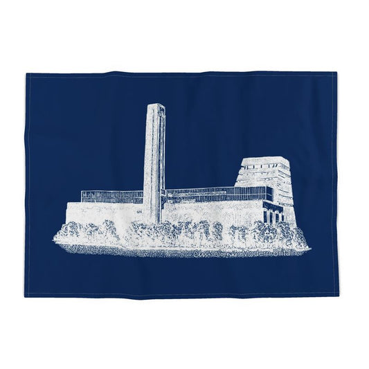 Tate Modern Tea Towel - White on Blue