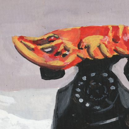 Dali: Lobster Telephone - Museum Postcard Painting
