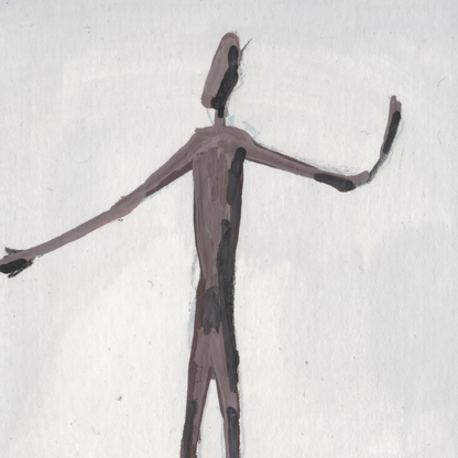 Giacometti: Man Pointing - Museum Postcard Painting