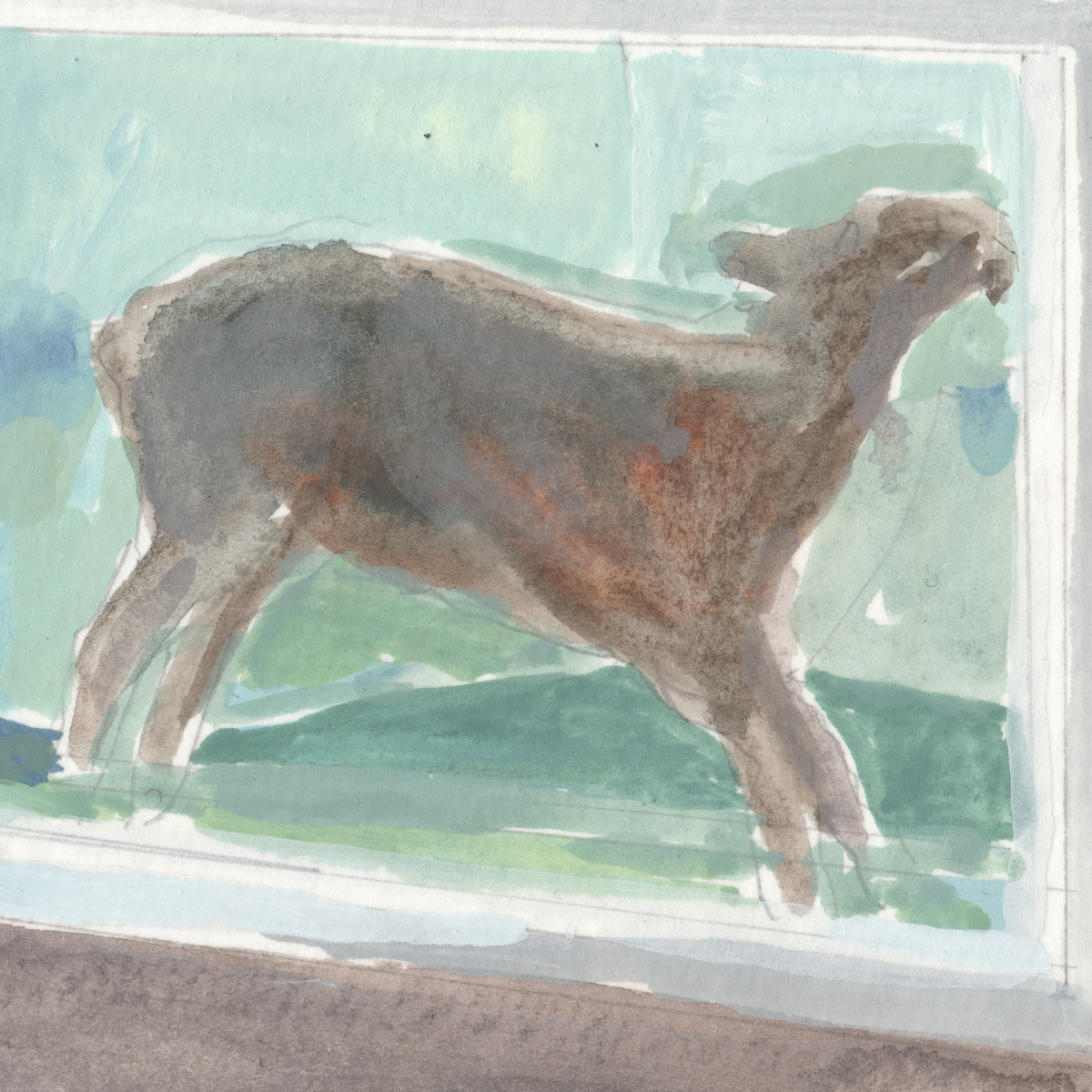 Hirst: Away from the Flock - Museum Postcard Painting