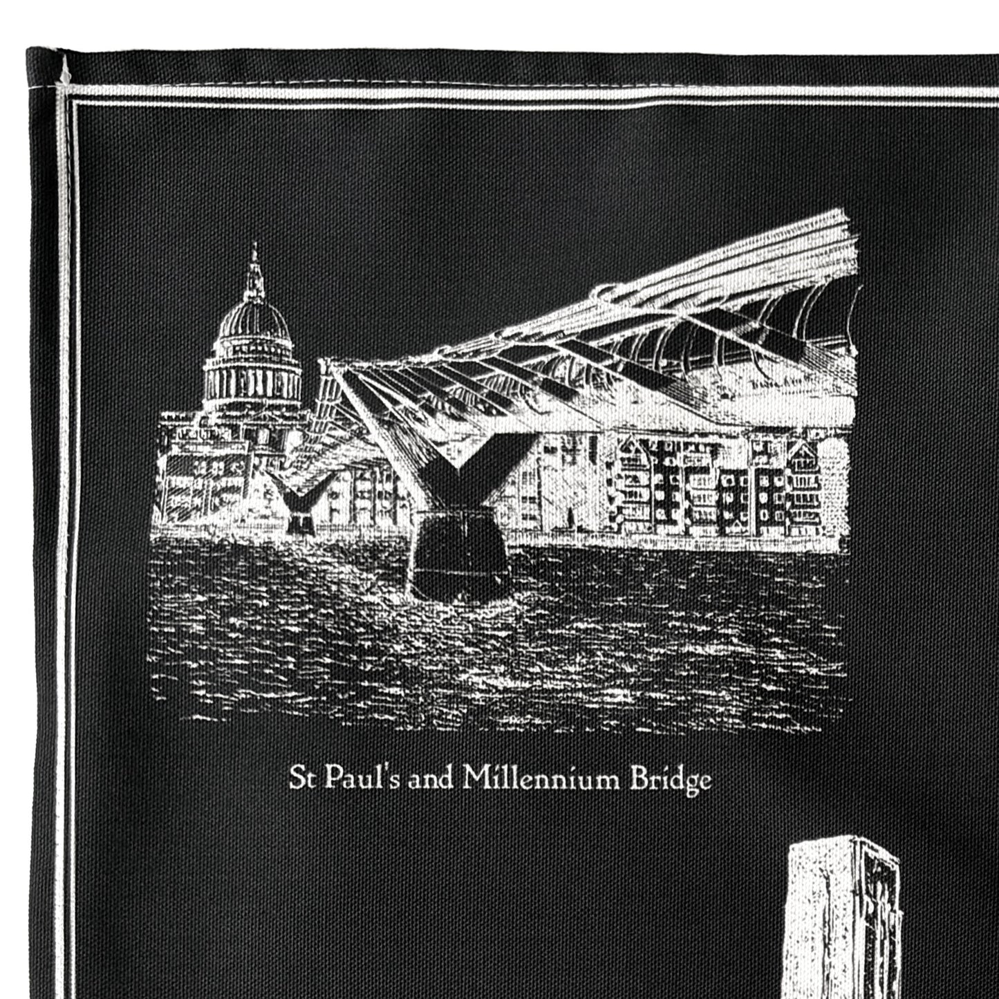 Tate Modern Tea Towel - White on Black