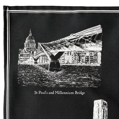Tate Modern Tea Towel - White on Black