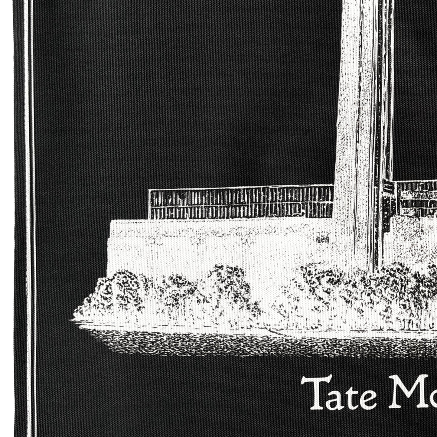 Tate Modern Tea Towel - White on Black