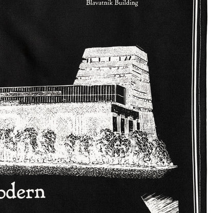Tate Modern Tea Towel - White on Black