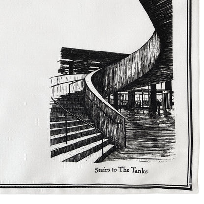 Tate Modern Tea Towel - Black on White