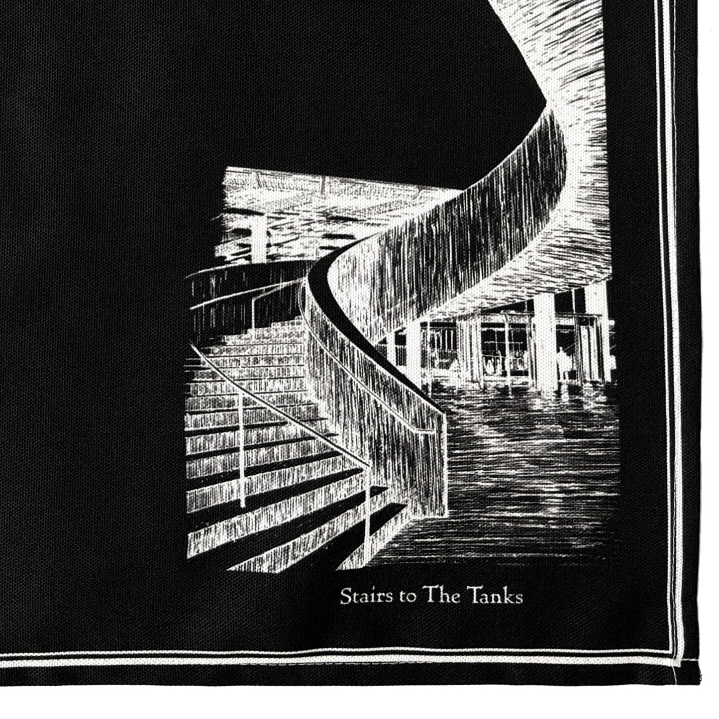 Tate Modern Tea Towel - White on Black