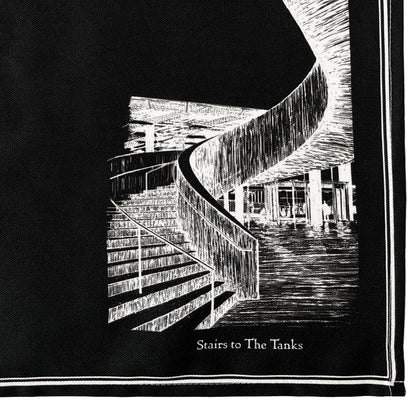 Tate Modern Tea Towel - White on Black