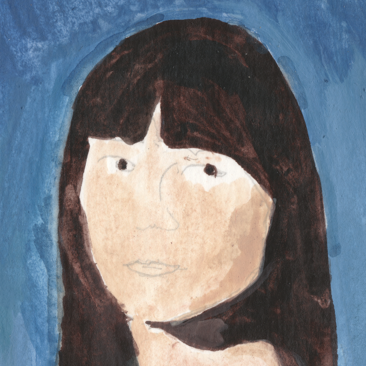 Wearing: Self Portrait of Me Now in Mask - Museum Postcard Painting