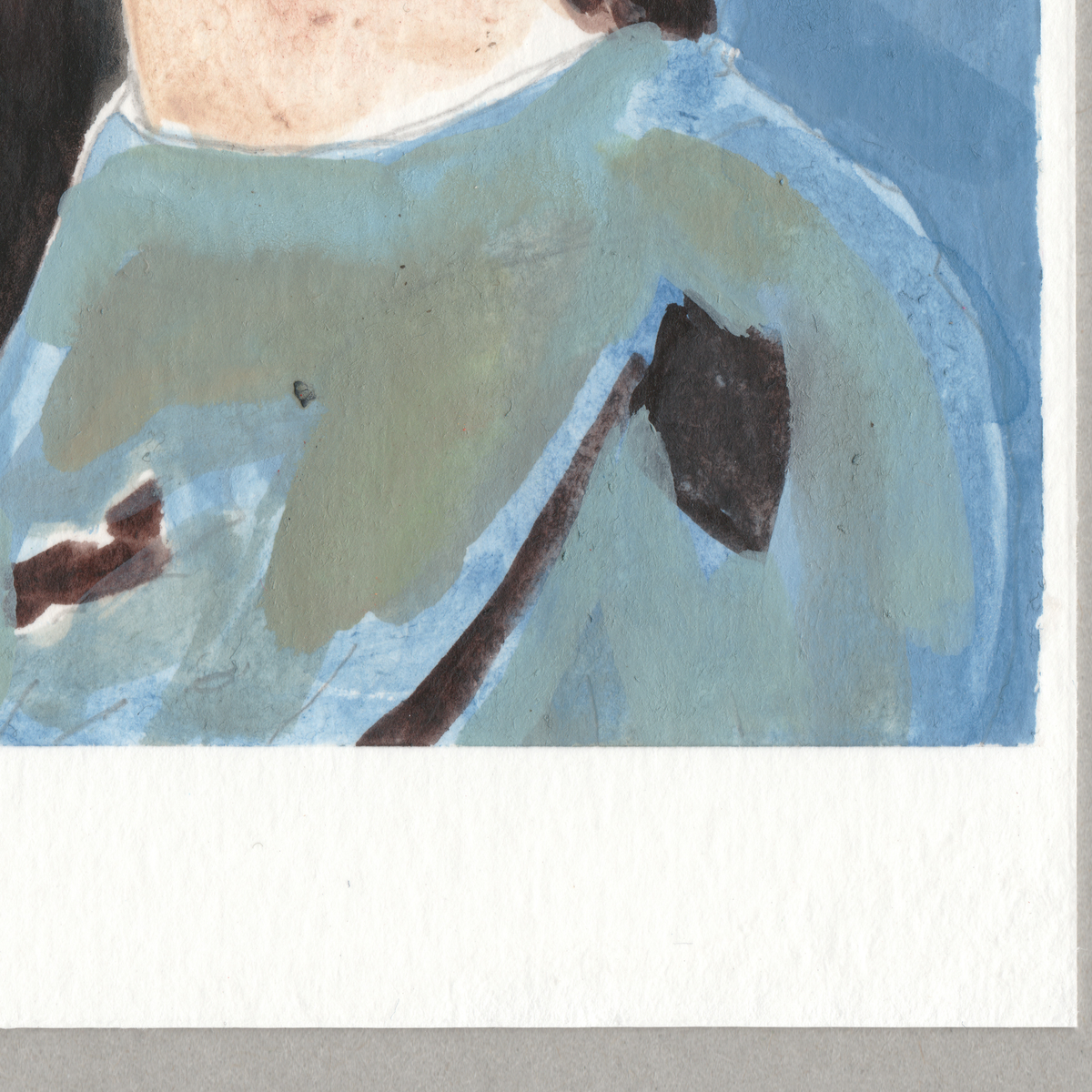 Wearing: Self Portrait of Me Now in Mask - Museum Postcard Painting